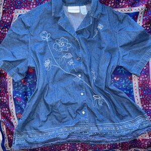 Alfred Dunner Blue Denim Top